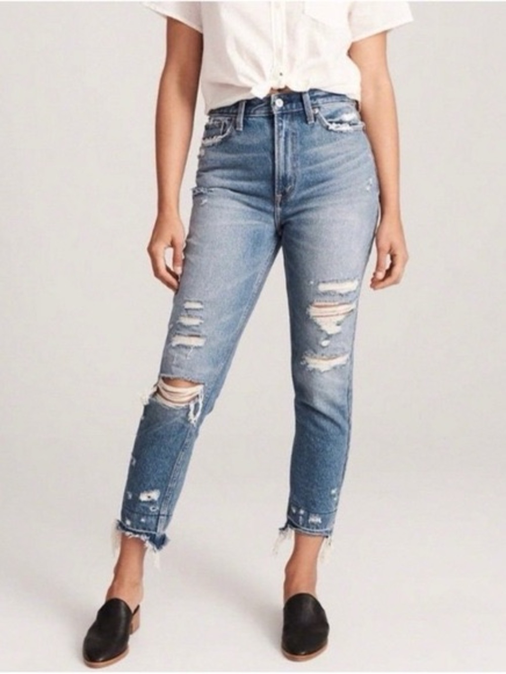 Abercrombie & Fitch Annie High-Rise Girlfriend Jeans New #58